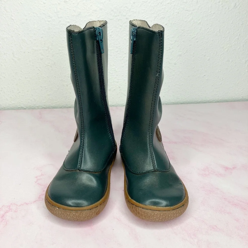 Livie & Luca Tiempo‎ Boots Tall Blue Gold Shimmer Side Zipper Size 5 Toddler